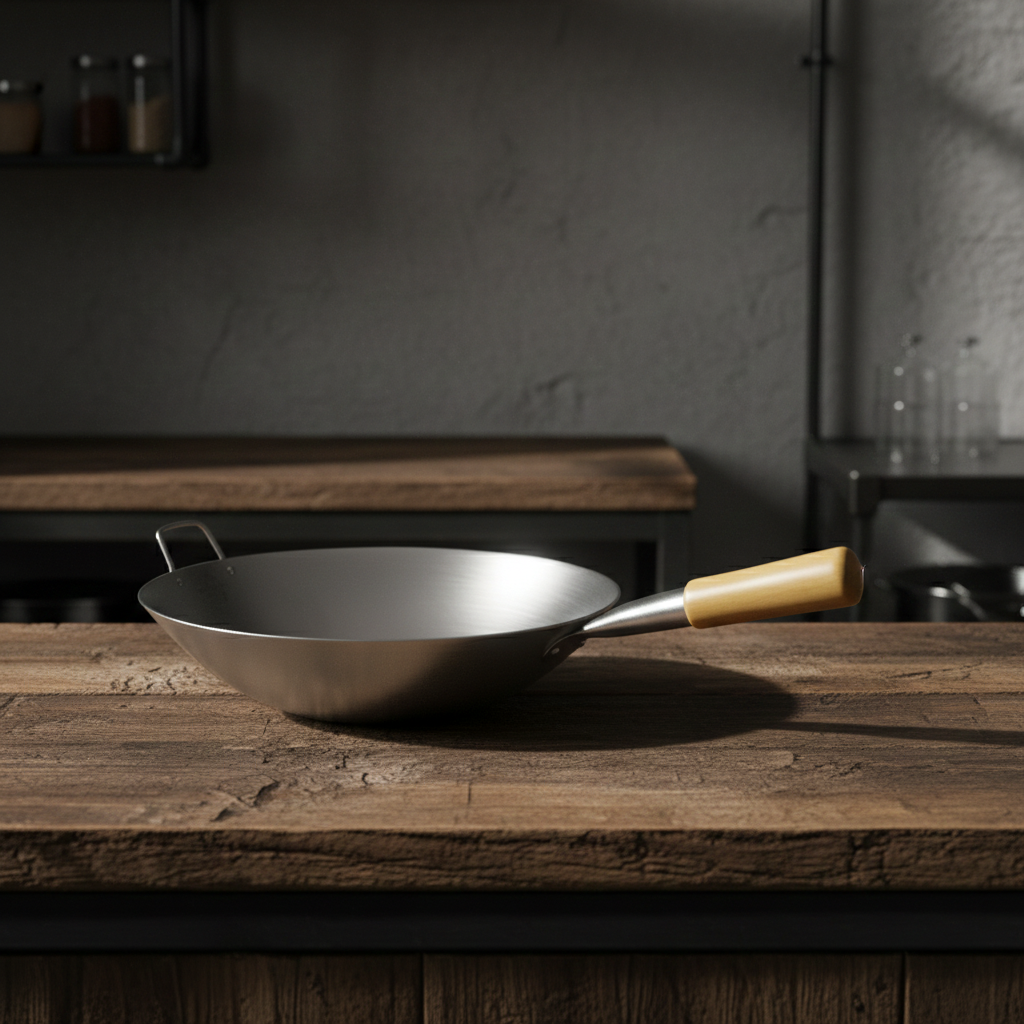 Stainless Steel Commercial grade Single Handle Wok