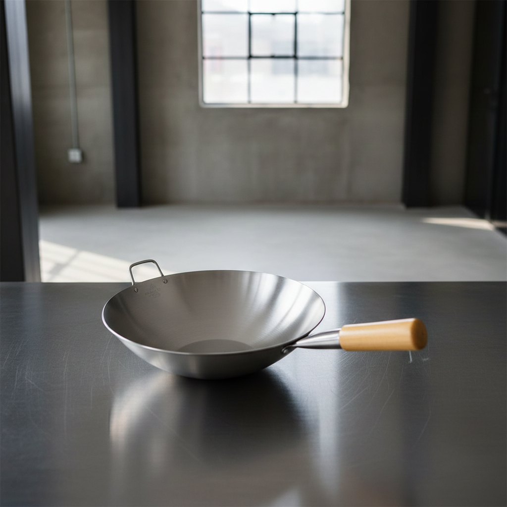 Stainless Steel Commercial grade Single Handle Wok